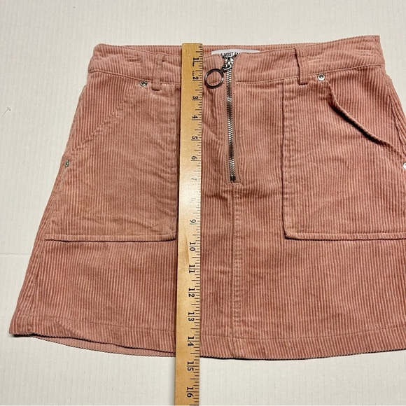 Almost Famous Blush Corduroy A-Line Skirt - Picture 6 of 6